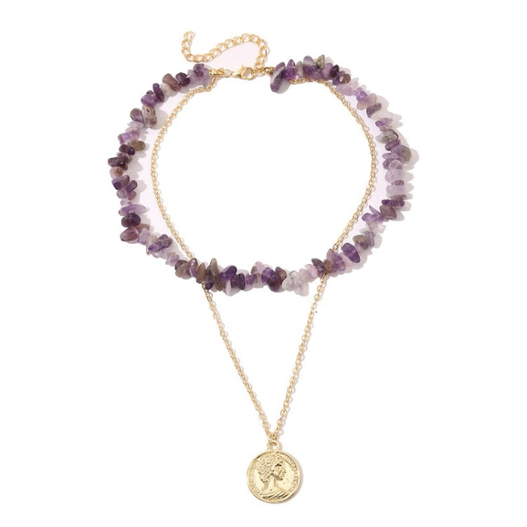 Boho Colorful Broken Natural Stone Necklace, Model:, N2105-9 Color Stone Pearl Pendant, N2206-8 Pink Stone, N2206-9 Light Blue Stone, N2206-10 Multi-color Stone, N2206-11 Transparent Stone, N2106-23 Pink Stone Single Chain                              ...