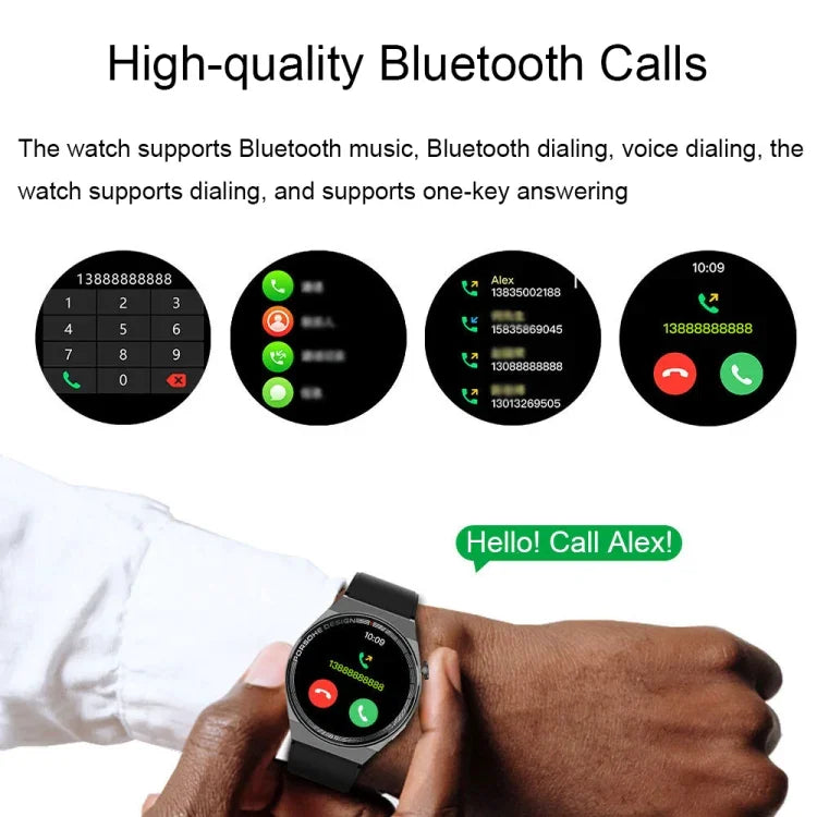 Montre de sport ST5 MAX 1,45 pouce avec enregistrement intelligent, étanche et fonction d'appel vocal.
