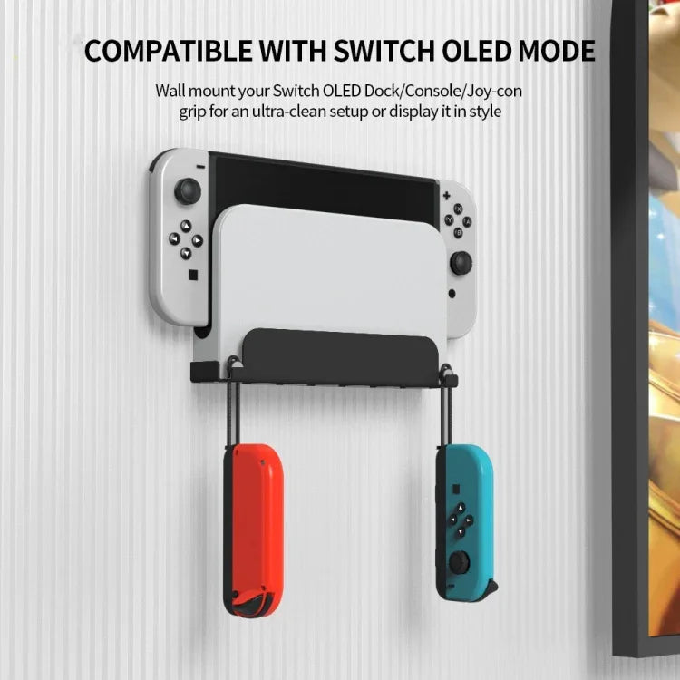 Pour Console de jeu Switch OLED JYS Support mural, Fer noir