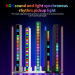 Lumières de rythme RGB contrôlées par le son, Lumières d'ambiance LED réactives à la musique, Rechargeable, Branchable