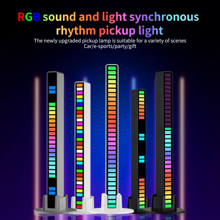 Lumières de rythme RGB contrôlées par le son, Lumières d'ambiance LED réactives à la musique, Rechargeable, Branchable