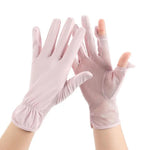 1 paire de gants d'été respirants et fins anti-UV pour la pêche, en soie glacée, taille unique