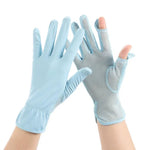 1 paire de gants d'été respirants et fins anti-UV pour la pêche, en soie glacée, taille unique
