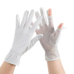 1 paire de gants d'été respirants et fins anti-UV pour la pêche, en soie glacée, taille unique