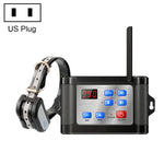 Outdoor wireless electronic pet fence system with collar and remote control, designed for effective dog training.