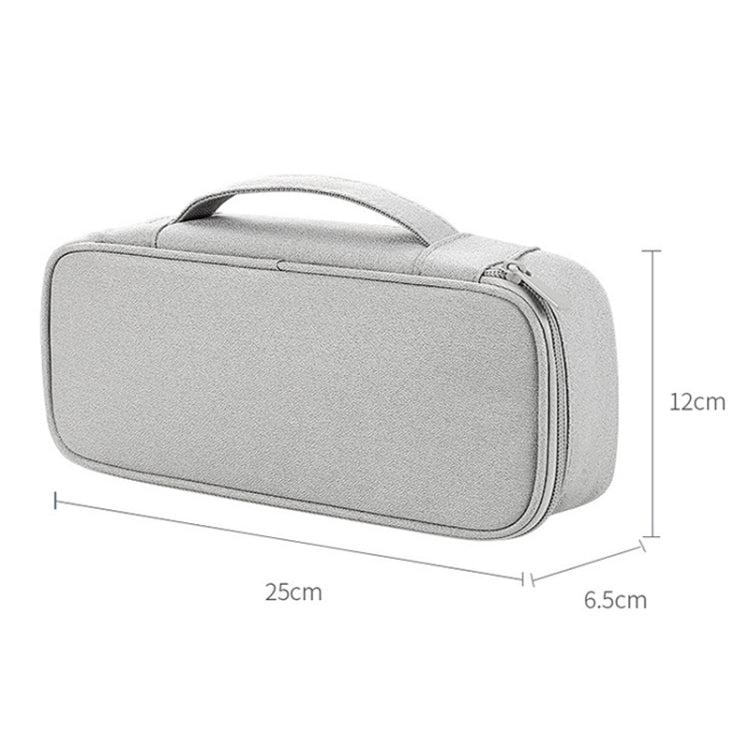 Sac de rangement multifonctionnel étanche et absorbant les chocs pour accessoires numériques SM13, 25x6.5x12cm(Gris), 25x6.5x12cm(Gris foncé), 25x6.5x12cm(Bleu marine), 25x6.5x12cm(Rose), 25x6.5x12cm(Noir)