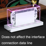 035 pour Nintendo Switch/Solution de protection anti-poussière avec base lumineuse pour écran OLED, Spécifications : Base lumineuse, Transparent, Étiquette blanche, Étiquette noire, Poignée, Jet Warrior, Noble, Gengar