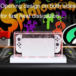 035 pour Nintendo Switch/Solution de protection anti-poussière avec base lumineuse pour écran OLED, Spécifications : Base lumineuse, Transparent, Étiquette blanche, Étiquette noire, Poignée, Jet Warrior, Noble, Gengar