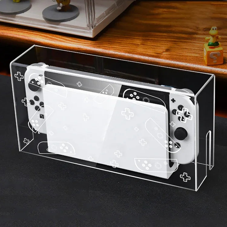035 pour Nintendo Switch/Solution de protection anti-poussière avec base lumineuse pour écran OLED, Spécifications : Base lumineuse, Transparent, Étiquette blanche, Étiquette noire, Poignée, Jet Warrior, Noble, Gengar