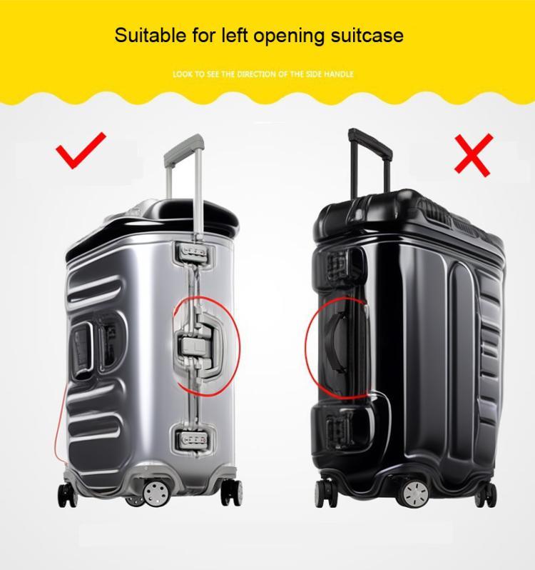 Housse de valise trolley en PVC transparent sans bord, étanche et anti-poussière, 20 pouces, 22 pouces, 24 pouces, 26 pouces, 28 pouces, 30 pouces