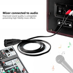 Câble Audio Équilibré 2RCA vers 2XLR Canon pour Haut-Parleur, 0,5m, 1m, 1,5m, 3m