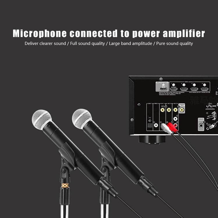 Câble Audio Équilibré 2RCA vers 2XLR Canon pour Haut-Parleur, 0,5m, 1m, 1,5m, 3m