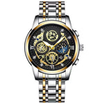 Montre quartz multifonction étanche creuse lumineuse BINBOND 4010
