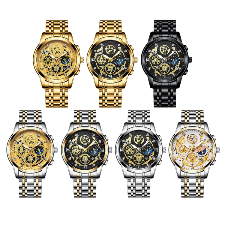 Montre quartz multifonction étanche creuse lumineuse BINBOND 4010
