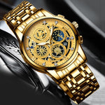Montre quartz multifonction étanche creuse lumineuse BINBOND 4010