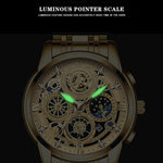 Montre quartz multifonction étanche creuse lumineuse BINBOND 4010