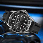 Montre quartz sportive étanche lumineuse 30m BINBOND B2820 pour homme, acier blanc surface noire, acier blanc surface blanche, acier blanc surface bleue, or intermédiaire surface noire, or intermédiaire surface bleue, acier noir surface noire blanche