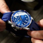Montre quartz sportive étanche lumineuse 30m BINBOND B2820 pour homme, acier blanc surface noire, acier blanc surface blanche, acier blanc surface bleue, or intermédiaire surface noire, or intermédiaire surface bleue, acier noir surface noire blanche
