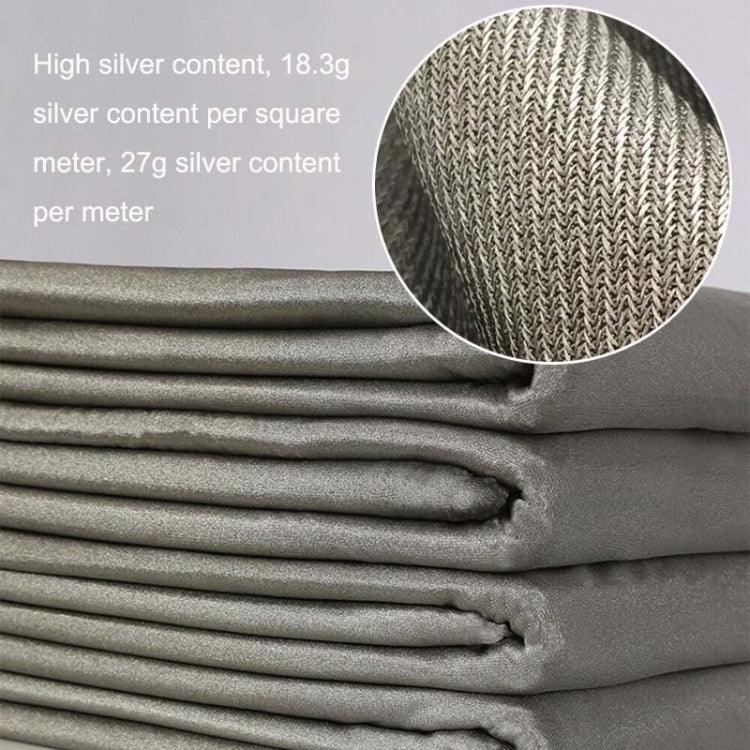 ZDY-1 Tissu en maille de fibre d'argent sterling avec ions d'argent, doux, anti-radiation, antibactérien, pour masque, élastique, taille : 1 mètre carré, 1 mètre carré