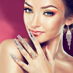 Bague ouverte à ongles en diamant, couleur : or petit doigt, argent index, argent majeur, argent annulaire, argent petit doigt, or index, or majeur, or annulaire, or petit doigt