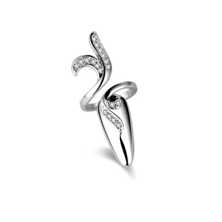 Bague ouverte à ongles en diamant, couleur : or petit doigt, argent index, argent majeur, argent annulaire, argent petit doigt, or index, or majeur, or annulaire, or petit doigt
