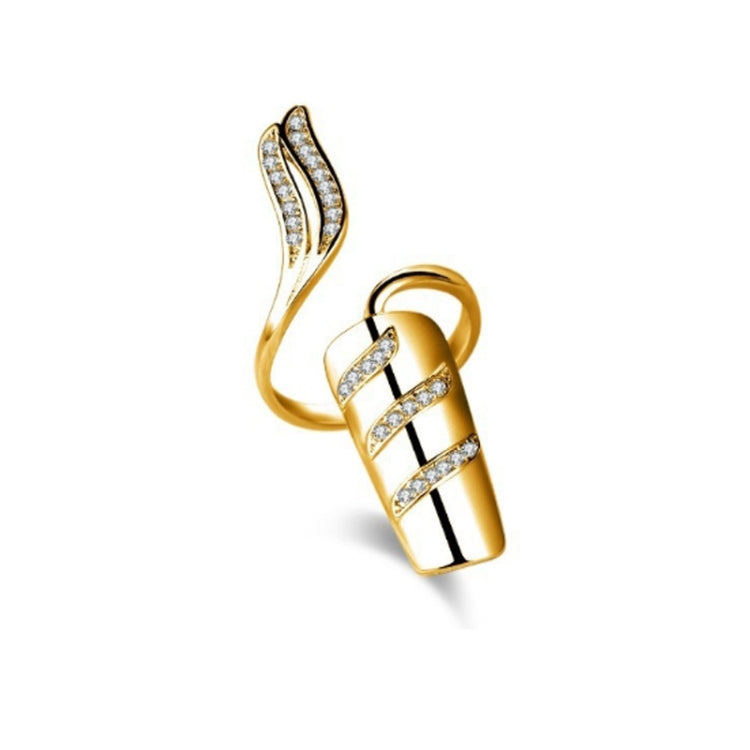 Bague ouverte à ongles en diamant, couleur : or petit doigt, argent index, argent majeur, argent annulaire, argent petit doigt, or index, or majeur, or annulaire, or petit doigt