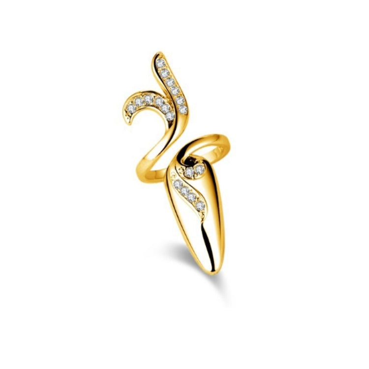 Bague ouverte à ongles en diamant, couleur : or petit doigt, argent index, argent majeur, argent annulaire, argent petit doigt, or index, or majeur, or annulaire, or petit doigt