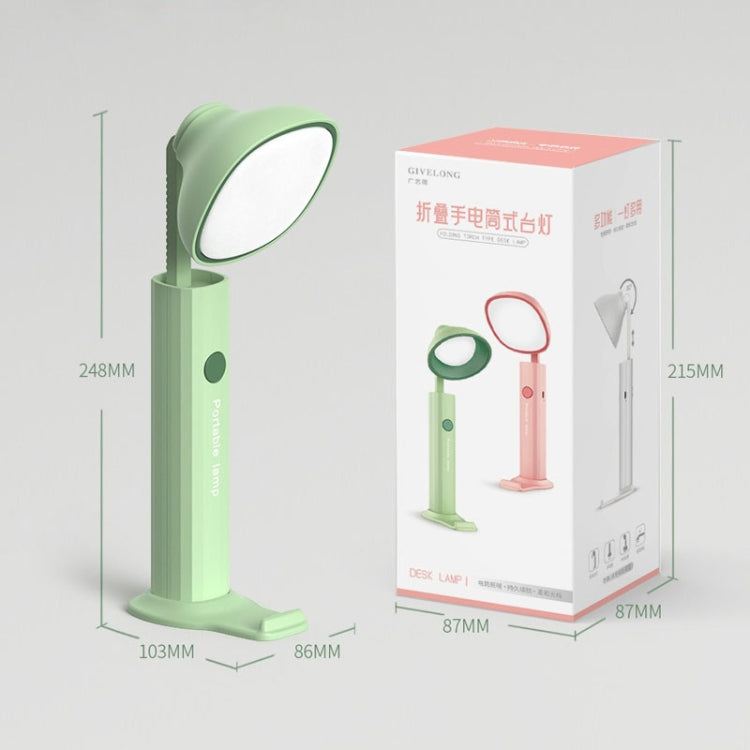 Lampe de bureau pliable rechargeable par USB pour dortoir étudiant