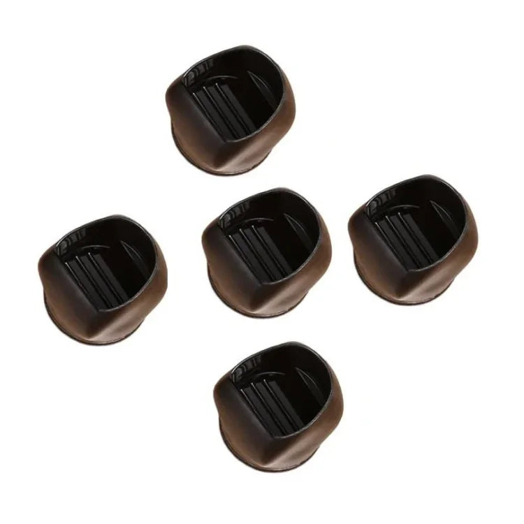 Lot de 5 couvre-pieds pour fauteuil roulant, fixateur de roulettes pour chaise d'ordinateur, couvre-pieds pour fauteuil roulant