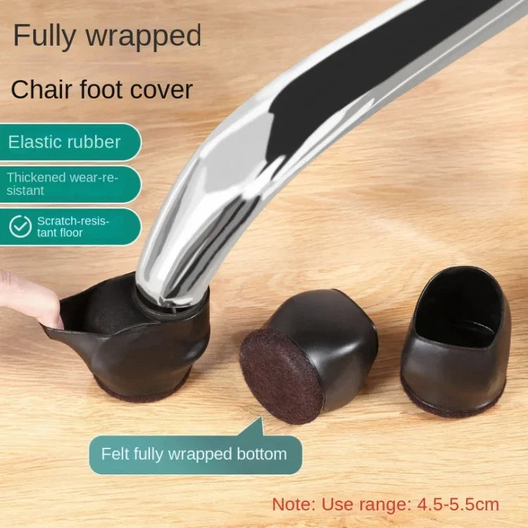Lot de 5 couvre-pieds pour fauteuil roulant, fixateur de roulettes pour chaise d'ordinateur, couvre-pieds pour fauteuil roulant