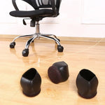 Lot de 5 couvre-pieds pour fauteuil roulant, fixateur de roulettes pour chaise d'ordinateur, couvre-pieds pour fauteuil roulant