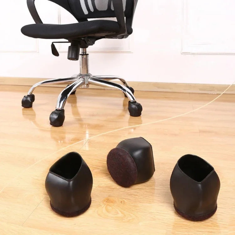 Lot de 5 couvre-pieds pour fauteuil roulant, fixateur de roulettes pour chaise d'ordinateur, couvre-pieds pour fauteuil roulant