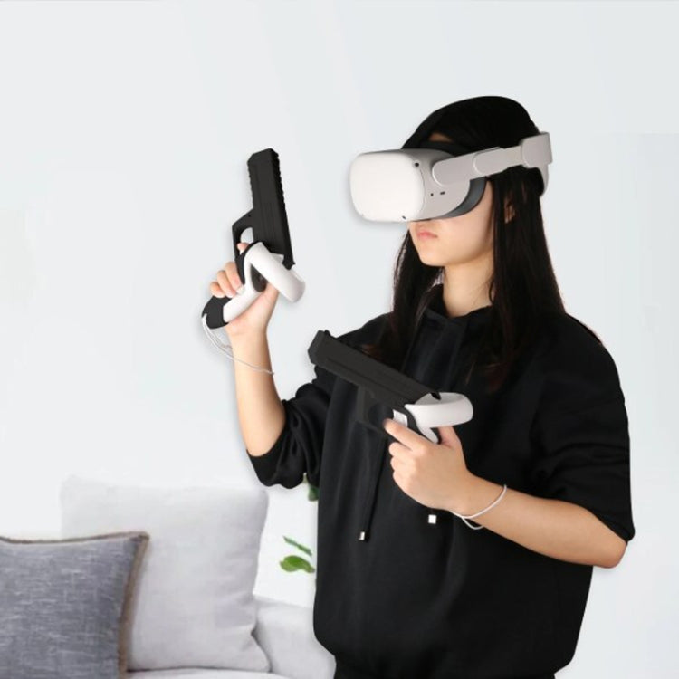Pour Meta Quest 2 VR Contrôleur 1 paire Poignée Solide pour Tir, Noir