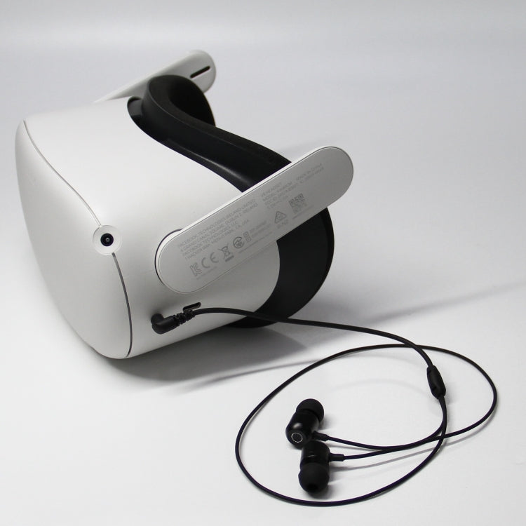 Casque intra-auriculaire VR pour Meta Quest 2 avec écouteurs en aluminium 3,5 mm coudés