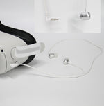 Casque intra-auriculaire VR pour Meta Quest 2 avec écouteurs en aluminium 3,5 mm coudés