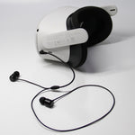 Casque intra-auriculaire VR pour Meta Quest 2 avec écouteurs en aluminium 3,5 mm coudés