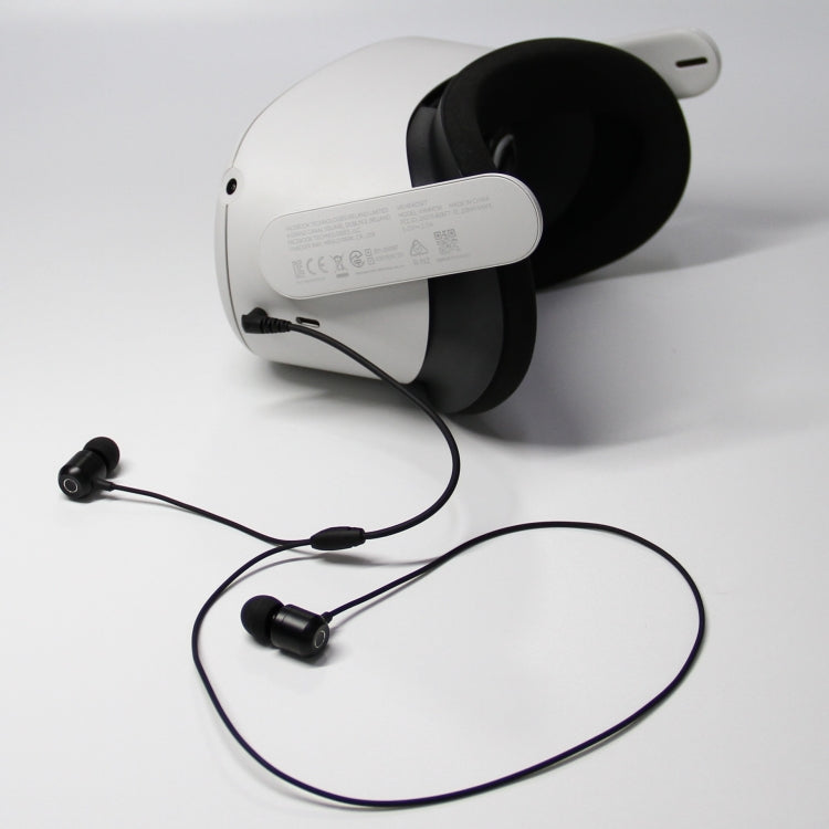 Casque intra-auriculaire VR pour Meta Quest 2 avec écouteurs en aluminium 3,5 mm coudés