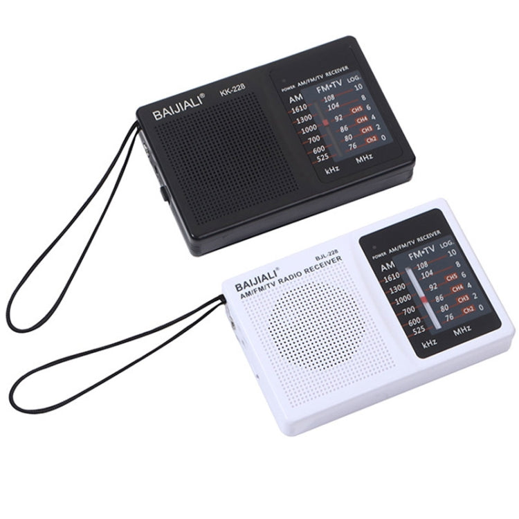 Radio FM AM Portable Rétro BAIJIALI BJL228 à Deux Bandes avec Haut-Parleur Intégré, BJL228 Blanc, BJL228 Noir