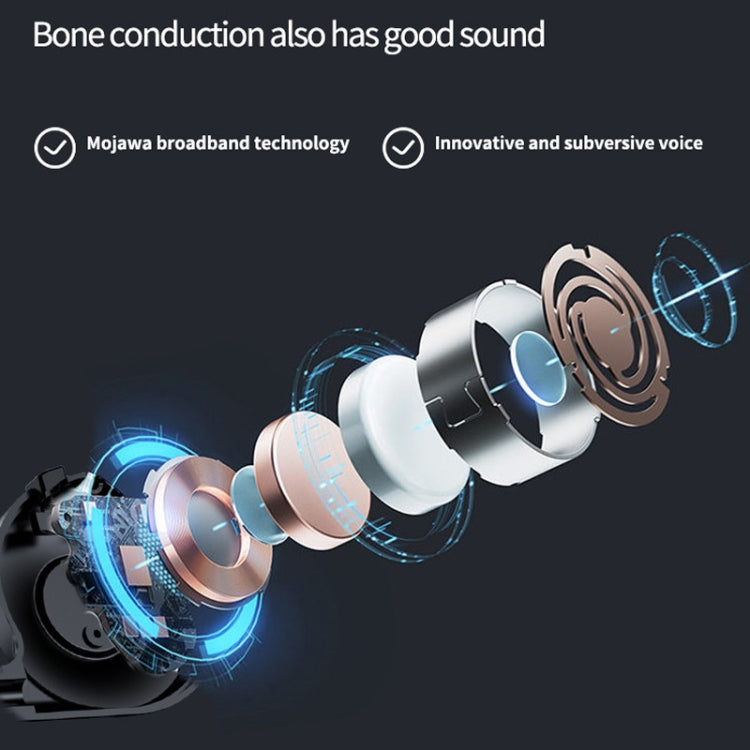 Écouteurs Bluetooth à vibration stéréo à conduction osseuse M1S, M1S noir, M1S rose, M1S rouge, M1S vert