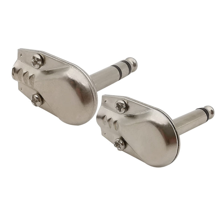 10pcs Connecteur de guitare angle droit 6,35mm, audio microphone amplificateur, Mono, Binaural