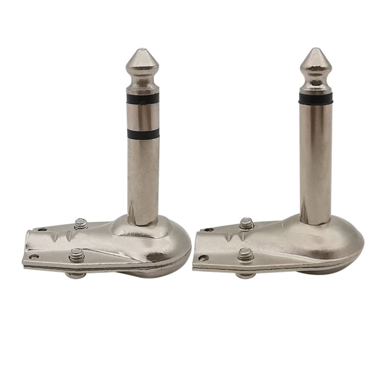 10pcs Connecteur de guitare angle droit 6,35mm, audio microphone amplificateur, Mono, Binaural