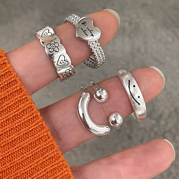 Bague combinée Happy Smile Face Love Wear, J3357, J3520, J2818, J3381, J3456, J1991, J3626, J3610, J3532, J3522, J3427, J3329, J2907, J2942, J3017, J3286, J3284, J2002, J2064