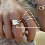 Bague combinée Happy Smile Face Love Wear, J3357, J3520, J2818, J3381, J3456, J1991, J3626, J3610, J3532, J3522, J3427, J3329, J2907, J2942, J3017, J3286, J3284, J2002, J2064