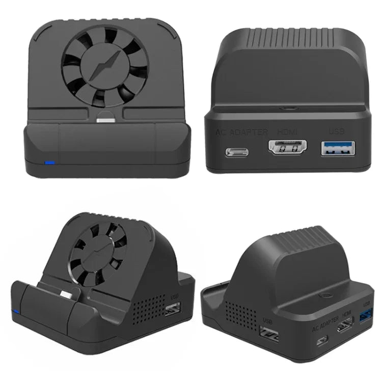 Pour Nintendo Switch / Switch OLED SW300 Convertisseur de diffusion vidéo HDMI avec base de refroidissement et chargeur