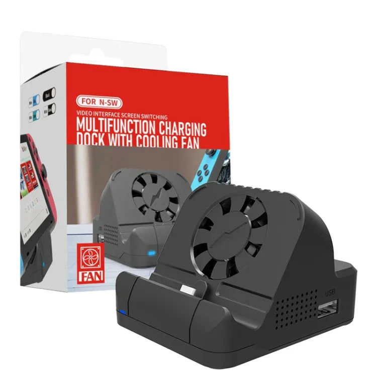 Pour Nintendo Switch / Switch OLED SW300 Convertisseur de diffusion vidéo HDMI avec base de refroidissement et chargeur