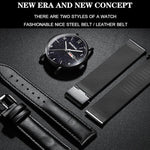 BINBOND B3820 30M Waterproof Ultra-thin Quartz Luminous Starry Watch, Black Net-Black-Starry