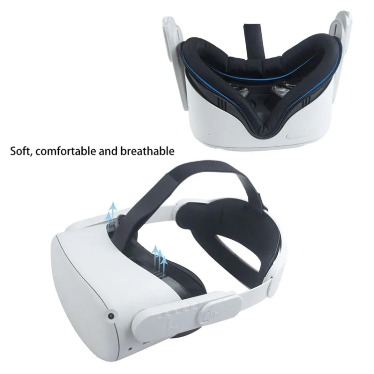 Masque oculaire anti-transpiration pour casque VR Meta Quest 2, support facial VR, Masque oculaire anti-transpiration (Noir)