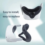 Masque oculaire anti-transpiration pour casque VR Meta Quest 2, support facial VR, Masque oculaire anti-transpiration (Noir)
