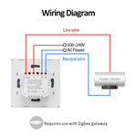 Interrupteur intelligent Tuya ZigBee 40A haute puissance pour chauffe-eau, lumière, climatiseur, minuterie, commande vocale à distance, ZigBee 40A blanc, ZigBee 40A noir