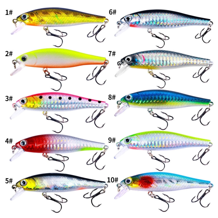 HENGJIA MI160 Leurre flottant Minno 8,8 cm 9 g, 10 couleurs, boîte de 10 couleurs, numéros 1 à 10